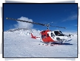Helikopter, Bell, Góry, Zima