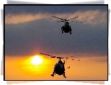 Helikoptery, Zachód, Słońca