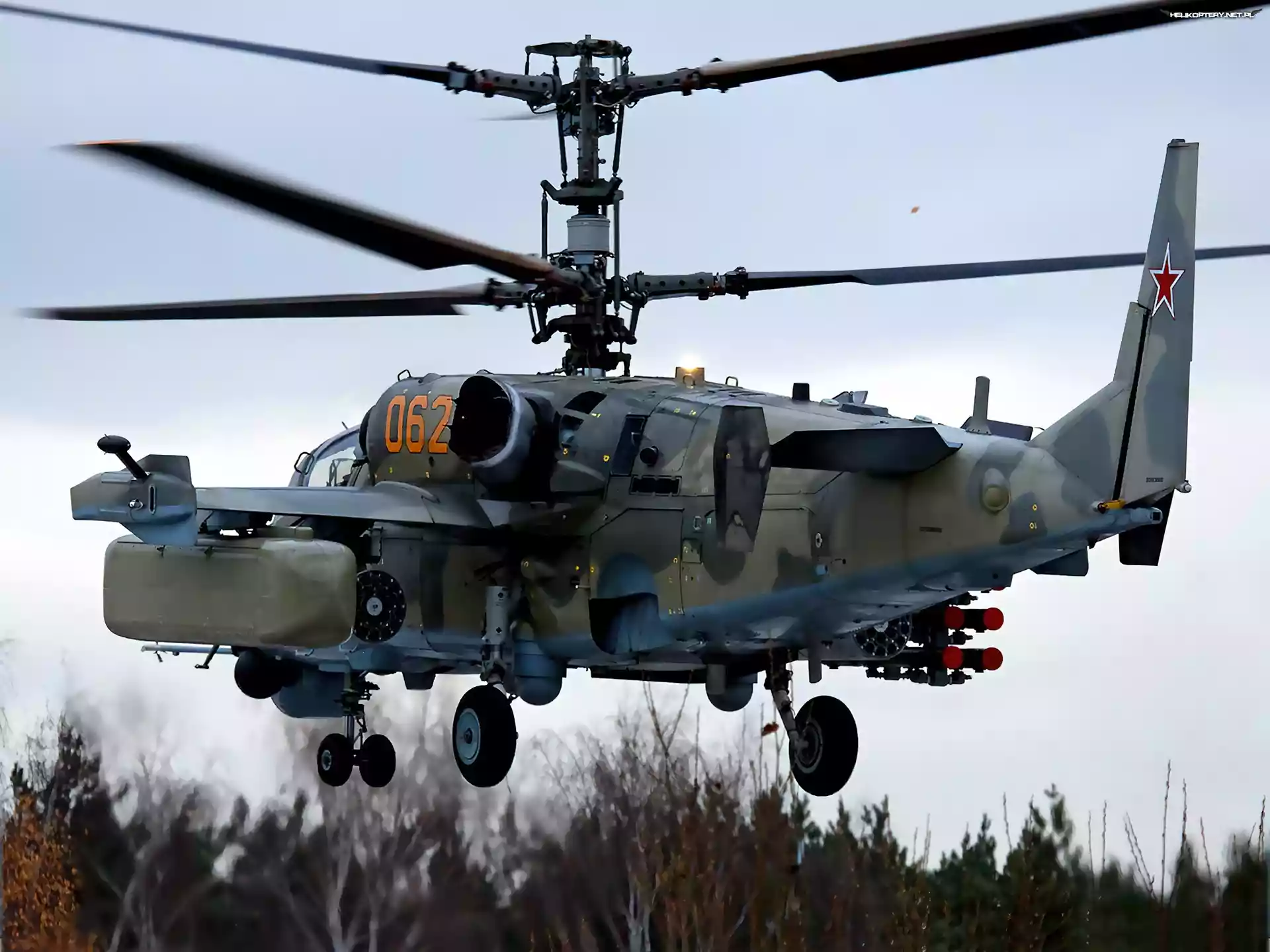Helikopter, Kamov, Ka-52, Dwa, Wirniki